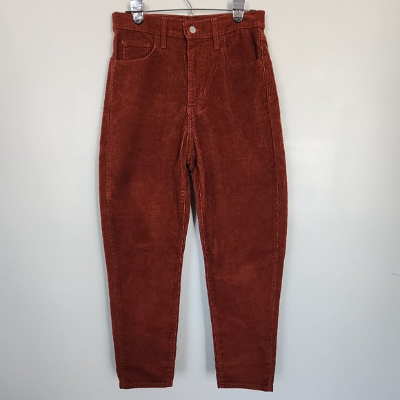 NWOT Levi's High Waisted Mom Jeans Corduroy - Burnt Orange Rust Color size 29 - Picture 2 of 10